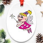 Happy Fairy Girl Ornament (Oval)