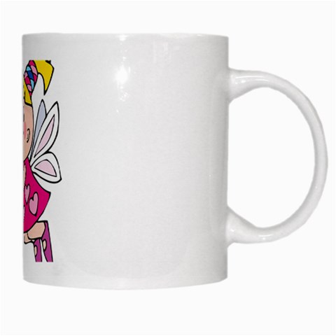 Happy Fairy Girl White Mug from ArtsNow.com Right