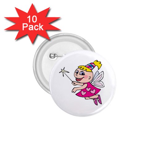 Happy Fairy Girl 1.75  Button (10 pack)  from ArtsNow.com Front