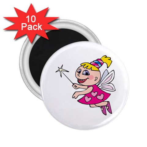 Happy Fairy Girl 2.25  Magnet (10 pack) from ArtsNow.com Front