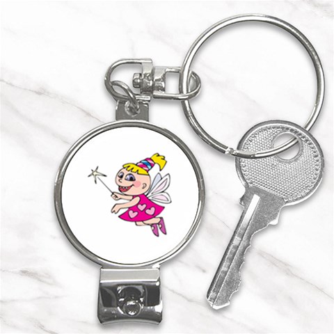 Happy Fairy Girl Nail Clippers Key Chain from ArtsNow.com Front