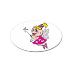 Happy Fairy Girl Sticker Oval (10 pack)