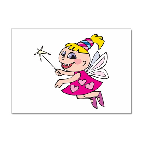 Happy Fairy Girl Sticker A4 (10 pack) from ArtsNow.com Front