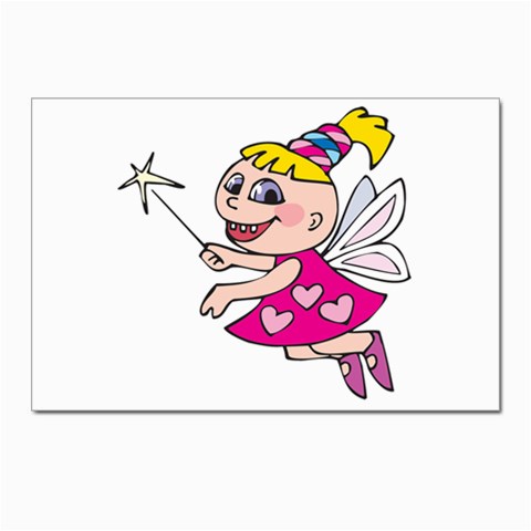 Happy Fairy Girl Postcard 4 x 6  (Pkg of 10) from ArtsNow.com Front