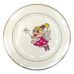 Happy Fairy Girl Porcelain Plate