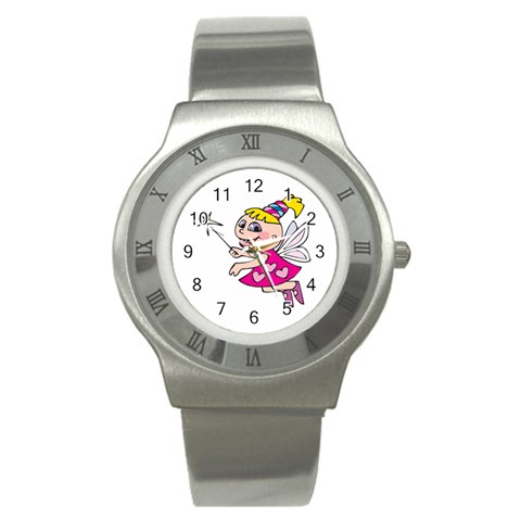 Happy Fairy Girl Stainless Steel Watch from ArtsNow.com Front