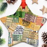 Retro Concert Tickets Star Ornament