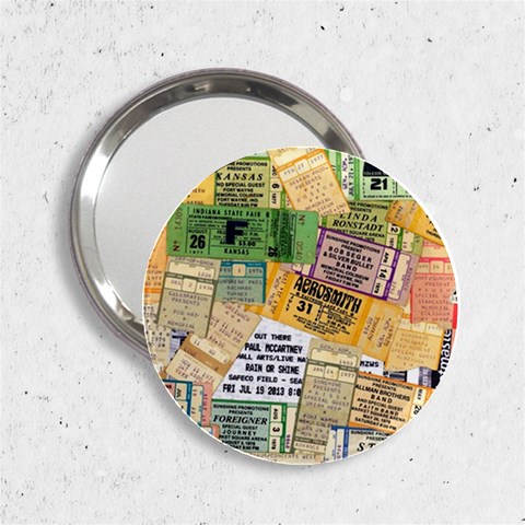 Retro Concert Tickets Handbag Mirror (2.25 ) from ArtsNow.com Front