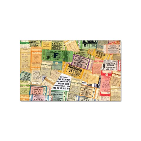 Retro Concert Tickets Sticker 10 Pack (Rectangle) from ArtsNow.com Front