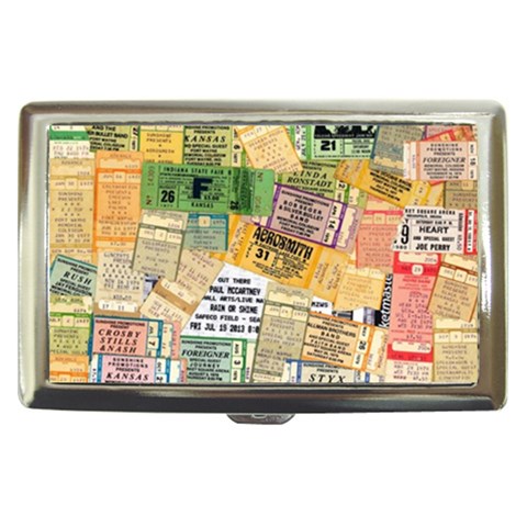 Retro Concert Tickets Cigarette Money Case from ArtsNow.com Front