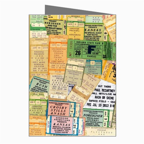 Retro Concert Tickets Greeting Card from ArtsNow.com Right