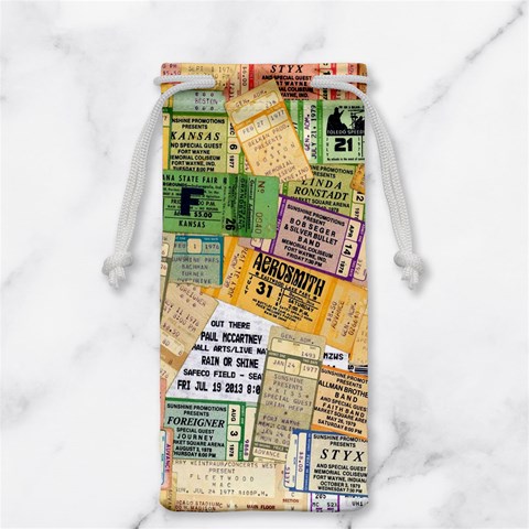 Retro Concert Tickets Jewelry Bag from ArtsNow.com Front