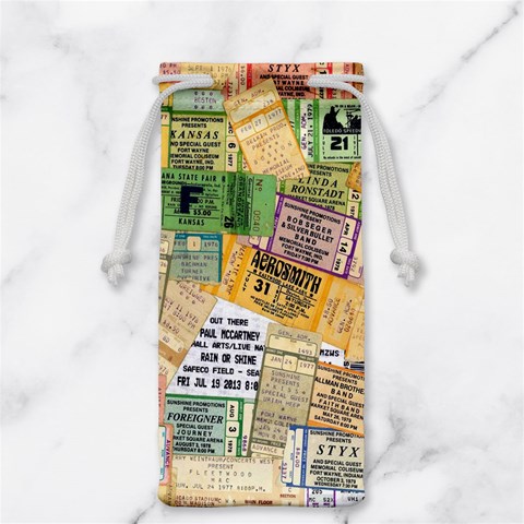 Retro Concert Tickets Jewelry Bag from ArtsNow.com Back