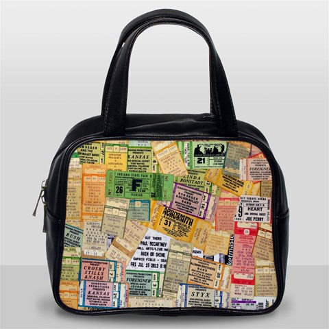 Retro Concert Tickets Classic Handbag (Two Sides) from ArtsNow.com Back