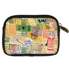 Retro Concert Tickets Digital Camera Leather Case from ArtsNow.com Back