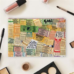 Retro Concert Tickets Cosmetic Bag (Large) from ArtsNow.com Back