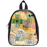 Retro Concert Tickets School Bag (Small)