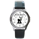 Buck Slayer Round Metal Watch