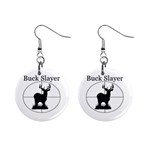 Buck Slayer 1  Button Earrings