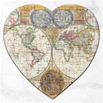 1794 World Map Jigsaw Puzzle (Heart)