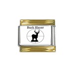 Buck Slayer Gold Trim Italian Charm (9mm)