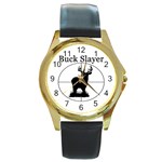 Buck Slayer Round Gold Metal Watch