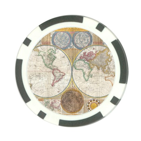 1794 World Map Poker Chip (10 Pack) from ArtsNow.com Back