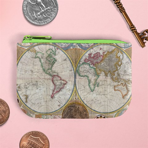 1794 World Map Coin Change Purse from ArtsNow.com Front