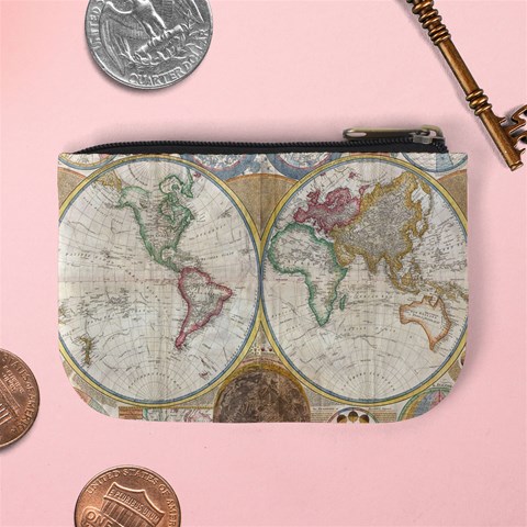 1794 World Map Coin Change Purse from ArtsNow.com Back