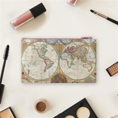 1794 World Map Cosmetic Bag (Small) from ArtsNow.com Back