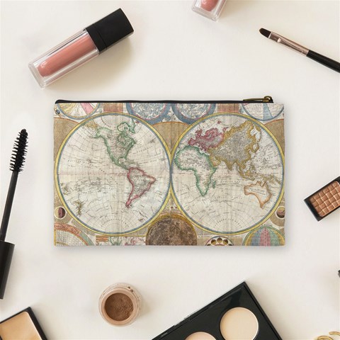 1794 World Map Cosmetic Bag (Medium) from ArtsNow.com Back