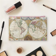 1794 World Map Cosmetic Bag (Medium) from ArtsNow.com Back