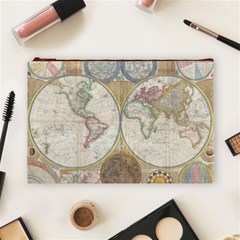 1794 World Map Cosmetic Bag (Large) from ArtsNow.com Front