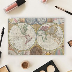 1794 World Map Cosmetic Bag (Large) from ArtsNow.com Front