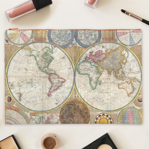 1794 World Map Cosmetic Bag (XXL) from ArtsNow.com Front