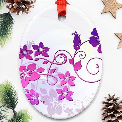 Floral Garden Oval Ornament from ArtsNow.com Front