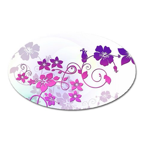 Floral Garden Magnet (Oval) from ArtsNow.com Front