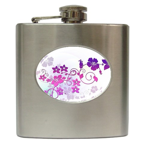 Floral Garden Hip Flask from ArtsNow.com Front