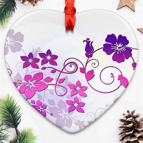 Floral Garden Heart Ornament (Two Sides) from ArtsNow.com Back