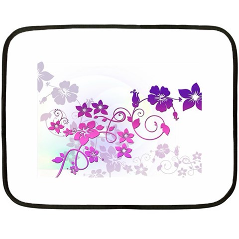 Floral Garden Mini Fleece Blanket (Two Sided) from ArtsNow.com 35 x27  Blanket Back