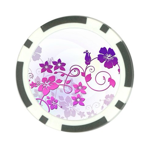 Floral Garden Poker Chip (10 Pack) from ArtsNow.com Front