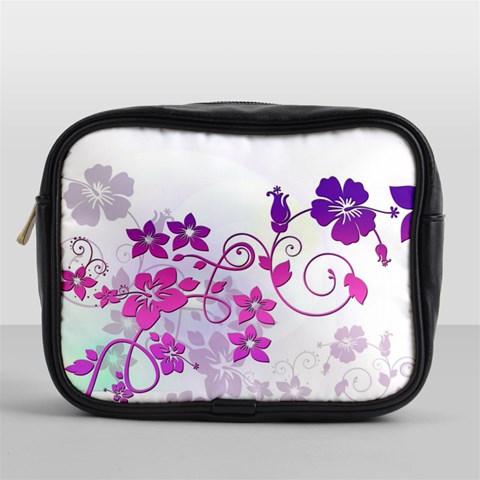 Floral Garden Mini Travel Toiletry Bag (One Side) from ArtsNow.com Front