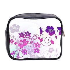 Floral Garden Mini Travel Toiletry Bag (Two Sides) from ArtsNow.com Back