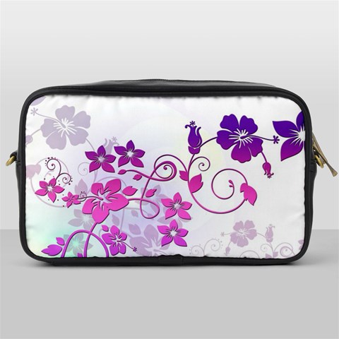 Floral Garden Travel Toiletry Bag (One Side) from ArtsNow.com Front