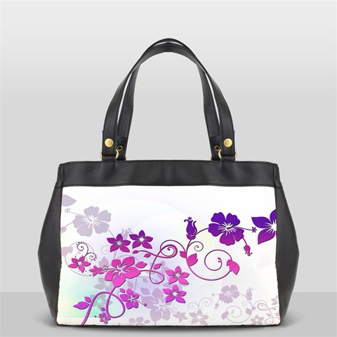 Floral Garden Oversize Office Handbag (Two Sides) from ArtsNow.com Back