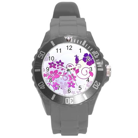 Floral Garden Plastic Sport Watch (Large) from ArtsNow.com Front