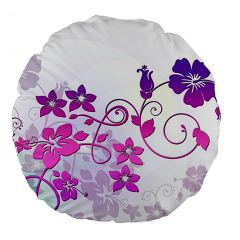 Floral Garden 18  Premium Round Cushion  from ArtsNow.com Front