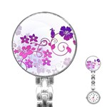 Floral Garden Stainless Steel Nurses Watch