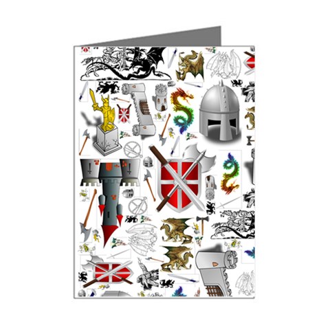 Medieval Mash Up Mini Greeting Card (8 Pack) from ArtsNow.com Right