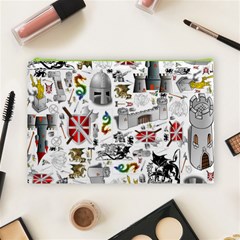 Medieval Mash Up Cosmetic Bag (Large) from ArtsNow.com Front